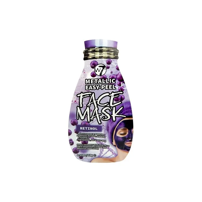 W7 Metallic Easy Peel Retinol Face Mask Skin Care Deep Clean and Purifying 10g