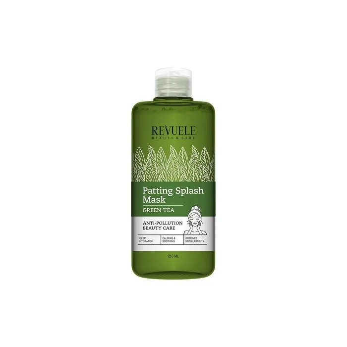 Revuele Patting Splash Green Tea Mask 250ml - 100% Pure Natural and Organic - Protects Your Skin from Pollution and Daily Stress - Skin Care