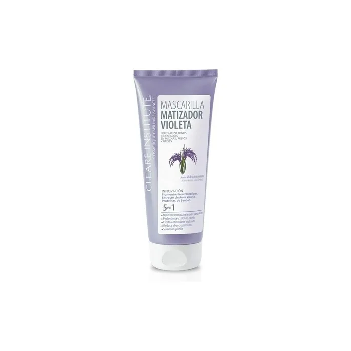 Clearé Institute Purple Matte Mask for Highlights, Blondes, and Grey Hair 200ml