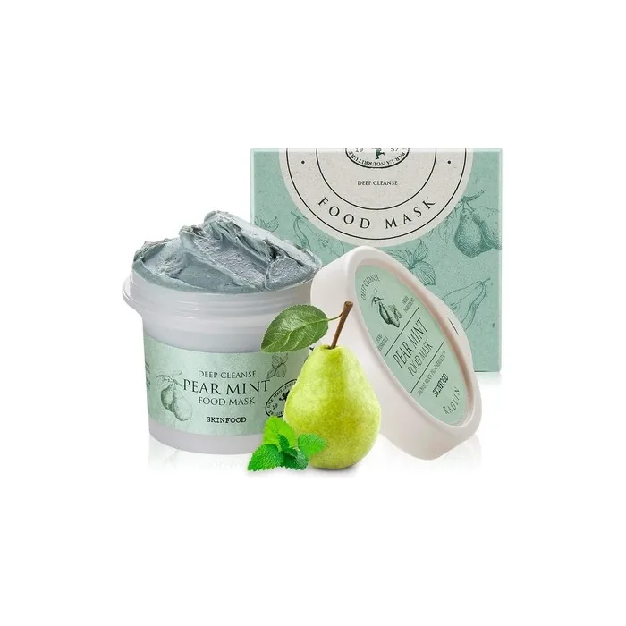 Skinfood Pear Mint Food Mask 120g 4.23 Oz. - Pore & Sebum Clearing, Skin