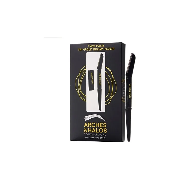 Arches And Halos Two Pack Trifold Eyebrow Razor For Unisex