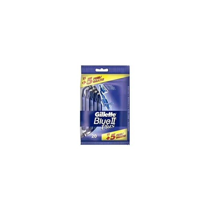 Gillette Blue II Plus Disposable Razor 20 Pieces