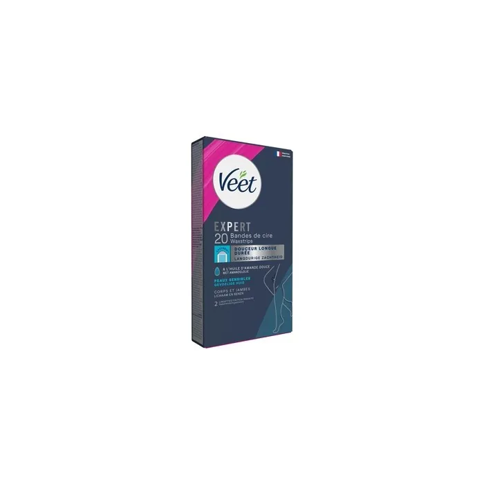 Veet Cold Wax Strips Expert Legs Sensitive Skin