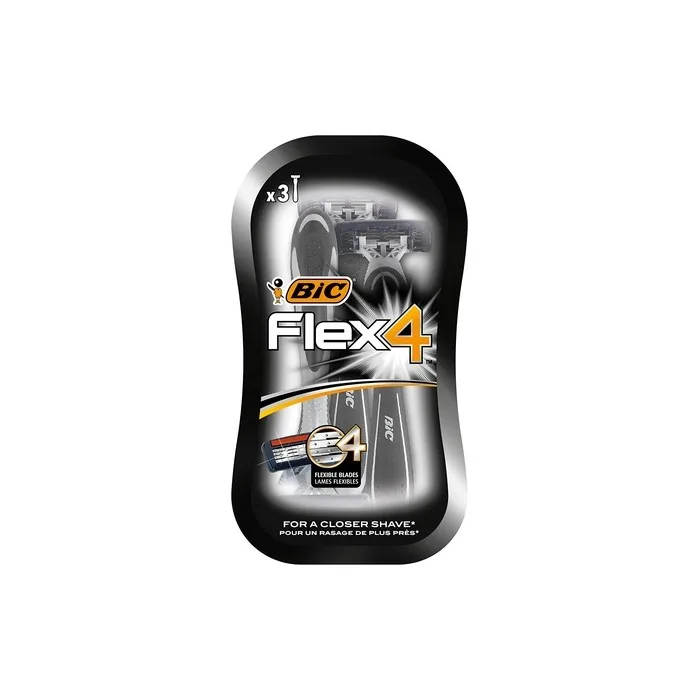 BIC Flex 4 Comfort Razor Set for Men 3 Blades