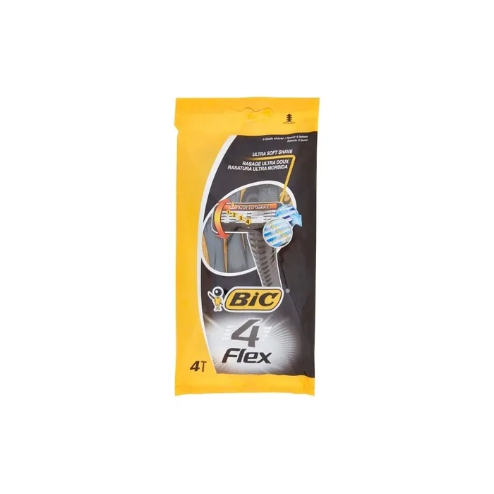 BIC 4 Flex Disposable Razor Set for Men 4 Blades
