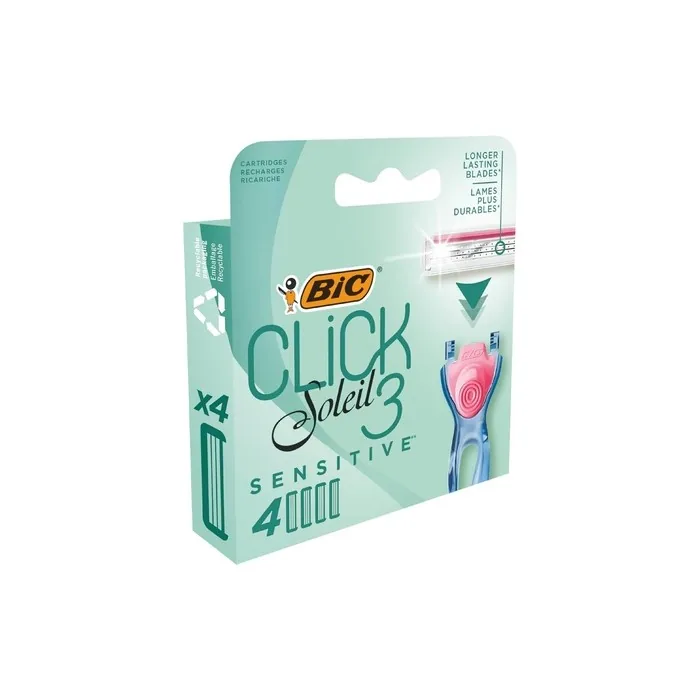Bic Click 3 soleil shaver sensitive cartridges blades 4 General
