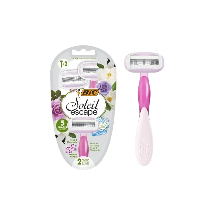 Bic Soleil Escape Rose Magnolia Razor Blades 2 Pack