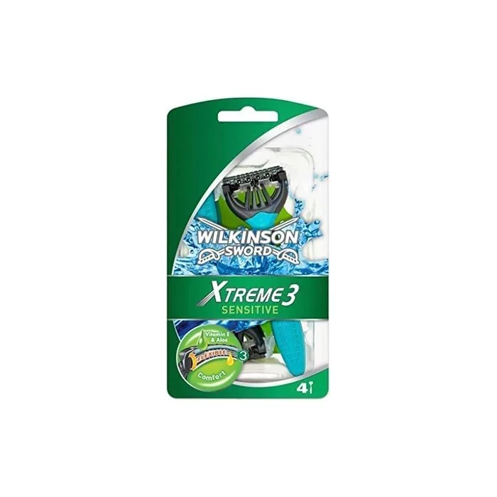 Wilkinson Sword Extra 3 Sensitive Disposable Razors - Pack of 4