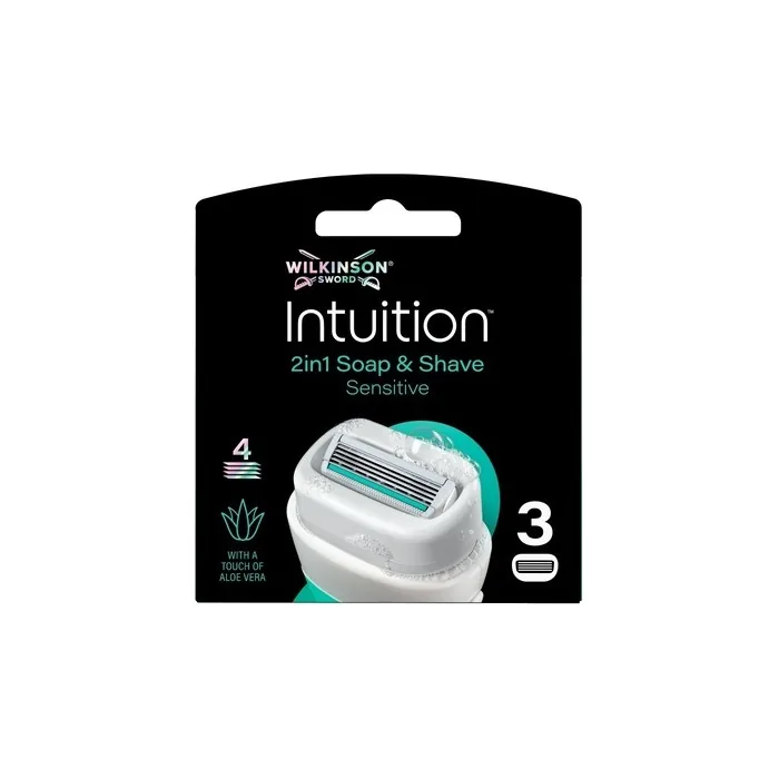 Wilkinson Sword Intuition 2-in-1 Sensitive Skin Razors with 3 Blade Refills