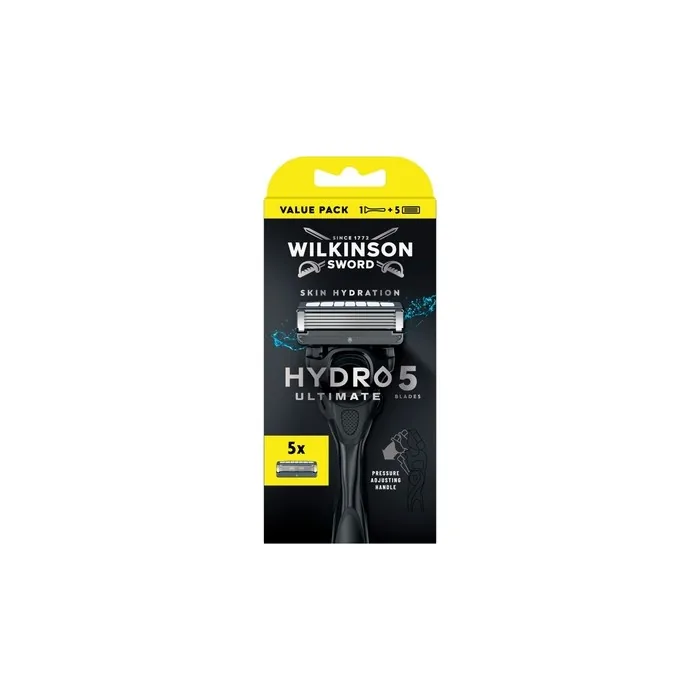 Wilkinson Sword Hydro 5 Ultimate Men's Razors with 5 Carbon-Coated Blades - Pack of 6