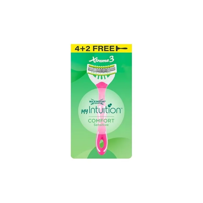 Wilkinson Sword myIntuition Xtreme 3 Sensitive Disposable Razors for Women 6 Count - Includes 2 Bonus Razors