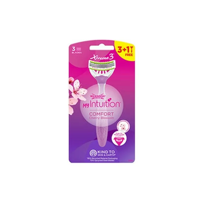Wilkinson Sword My Intuition Comfort Cherry Blossom Disposable Razor For Women 1 Piece