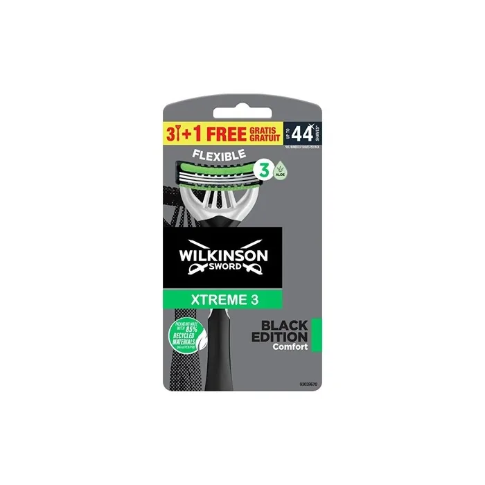 Wilkinson Sword Xtreme 3 Black Edition Comfort Disposable Razor For Men 31 And 4 Pcs