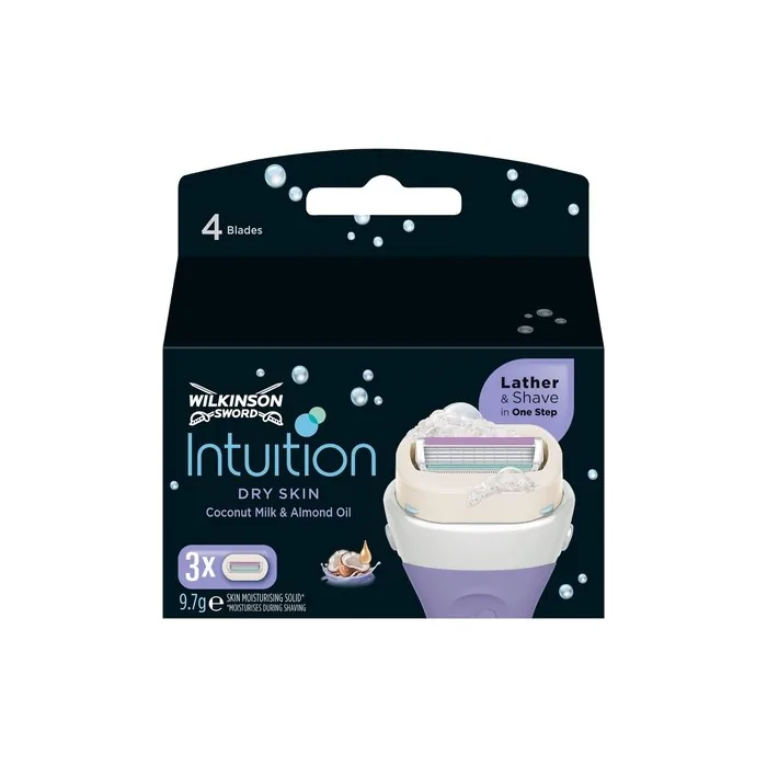 Wilkinson Sword Intuition Dry Skin Razor Blades for Women Pack of 3