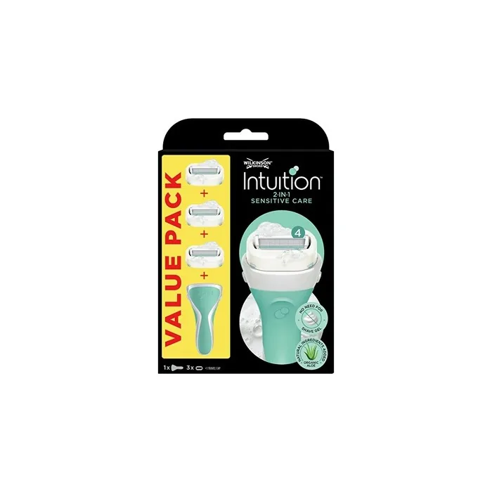 Wilkinson Sword Womens Shaver Intuition Sensitive Handle With 3 Different Heads