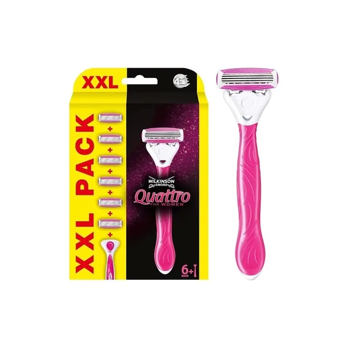 WK Quattro for Women XXL Razor with 6 Cartridges