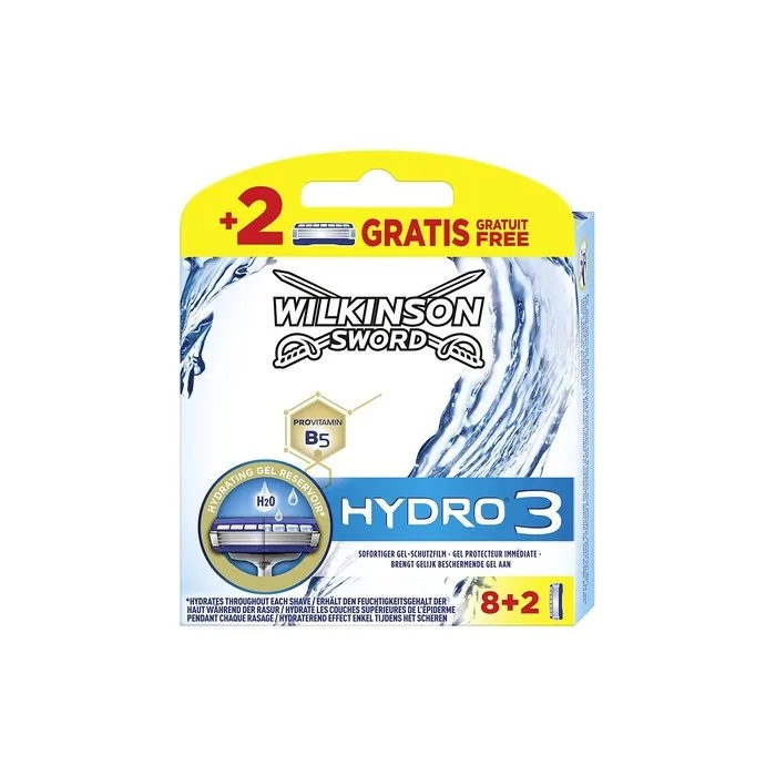 Wilkinson Sword Hydro 3 Men's Razor Blades 10 Blades - Pack of 8 + 2
