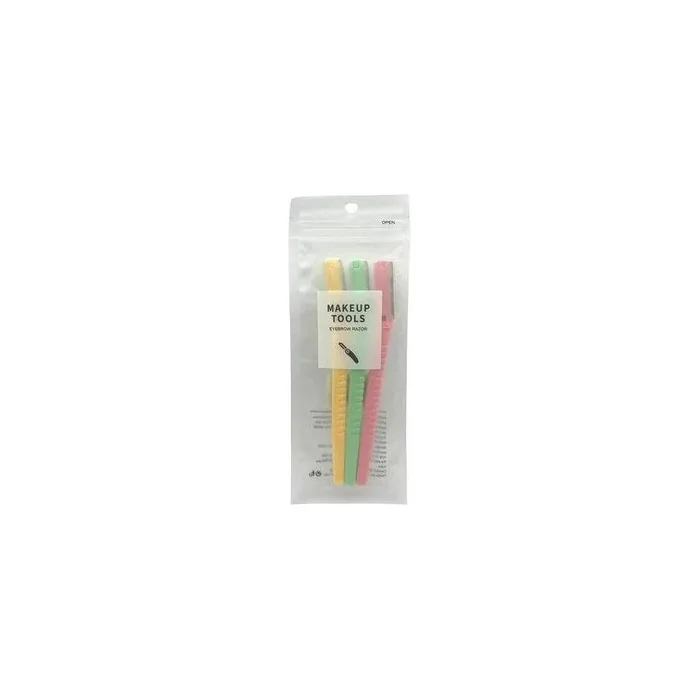 Dreamfix Single Blade Eyebrow Razor - 3 Pieces With Abs Plastic Handle
