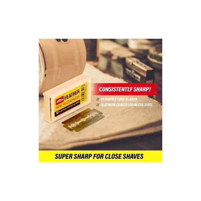 Feather Double Edge Safety Razor Blades 10 Count