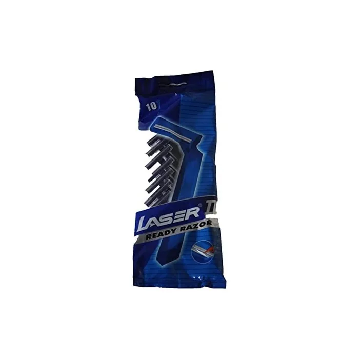 Laser Twin II Disposable Razor Pack of 10 Razors with Double Blades