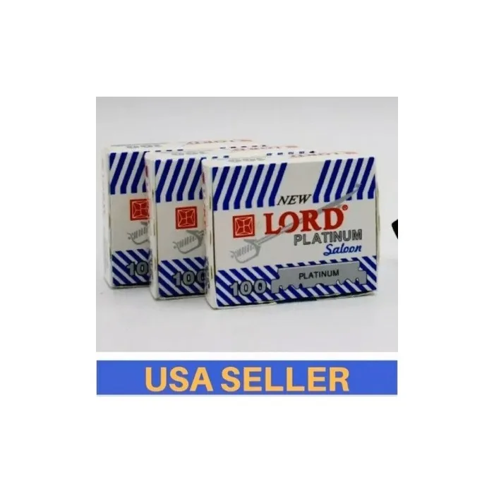 300 Lord Half Platinum Straight Razor Blades for Barbershop and Salon Shaving