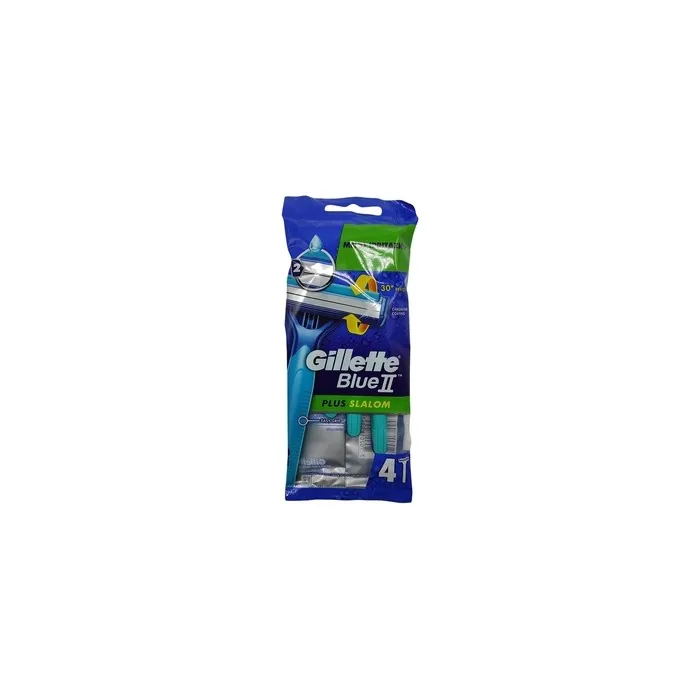 Gillette Blue II Plus Slalom Disposable Razor - Pack of 4