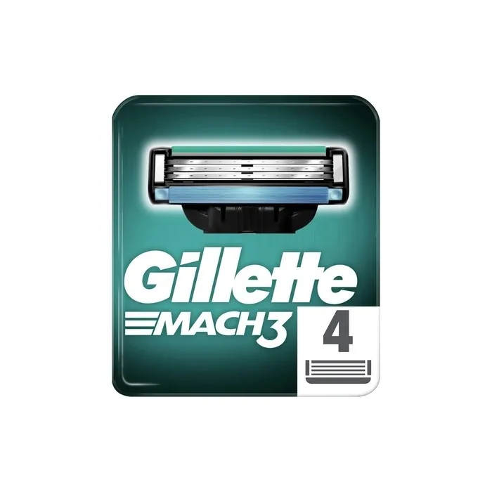 Gillette Mach3 Razor Blades for Men - Pack of 4 Refills
