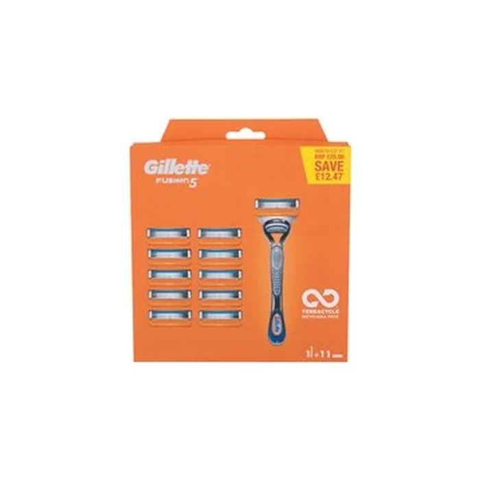 Gillette Fusion 5 Manual Shaver With Spare Blades And 11 Heads