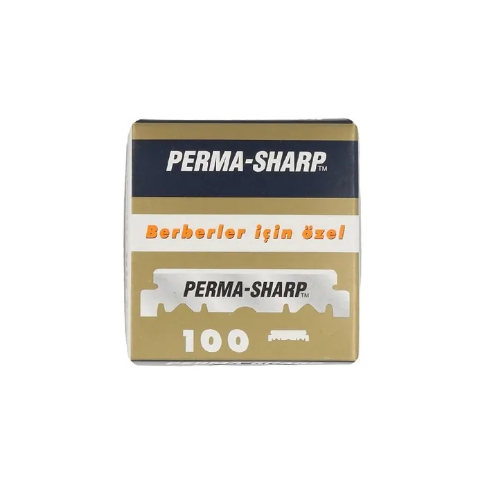 100 Perma-Sharp Straight Edge Razor Blades for Professional Barber Razors