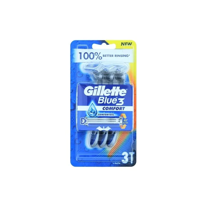 GILLETTE Blue 3 Disposable Razors Comfort 3's 0.05601kg