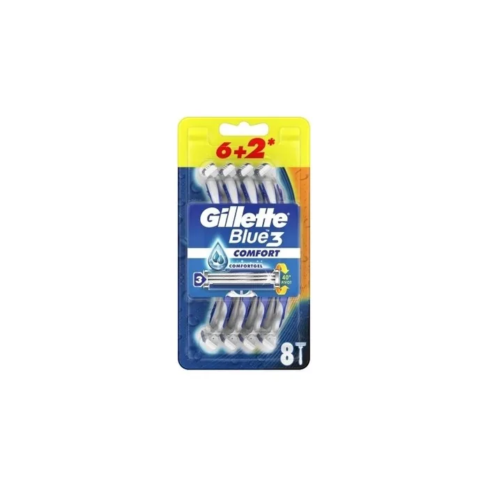 Gillette Blue 3 Comfort Disposable Razors - 8-Pack
