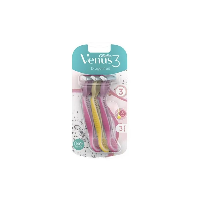 Gillette Venus 3 Dragonfruit Disposable Razors 3 Pack