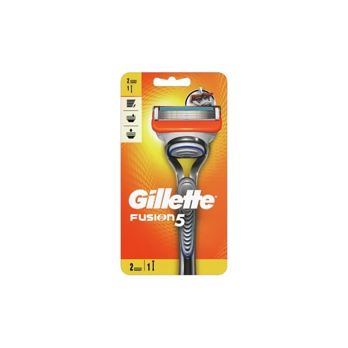 Gillette Fusion 5 Razor with 2 Blades - Black