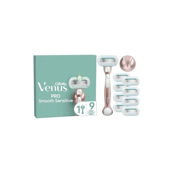 Gillette Venus Pro Smooth Sensitive Rosegold Women's Razor 9 Blades