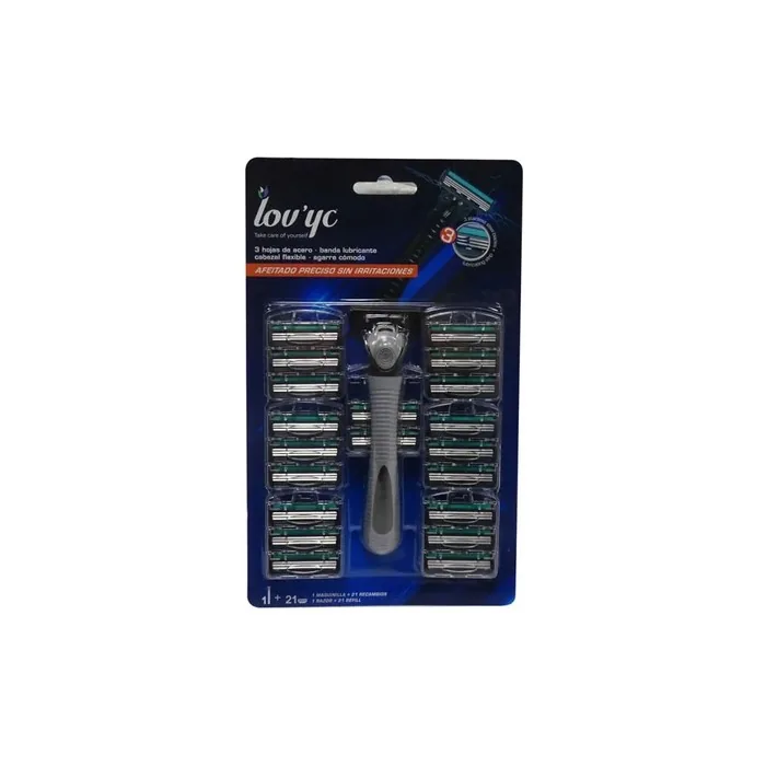 Lovyc Razor 21 Replacement Blades With 3 Steel Blades 22 Units