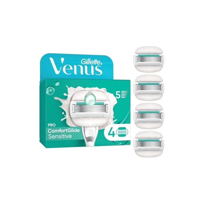 Gillette Venus Pro Comfortglide Sensitive Razor Replacement Blades - Pack of 4