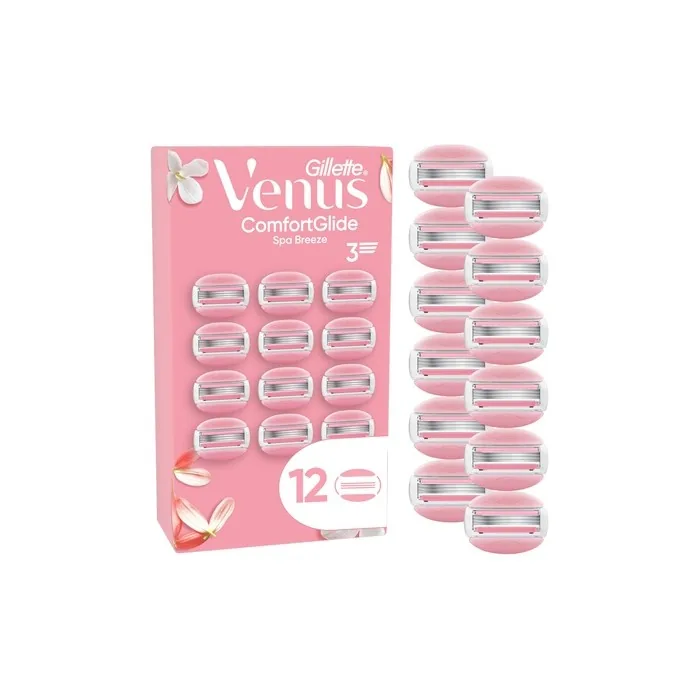 Venus Gillette Venus Comfortglide Spa Breeze Razor Blades - Pink/White - 12 Pieces