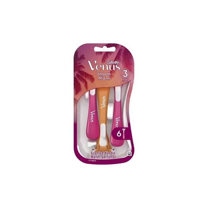 Gillette Venus Smooth Miami Disposable Razors - 6 Pieces
