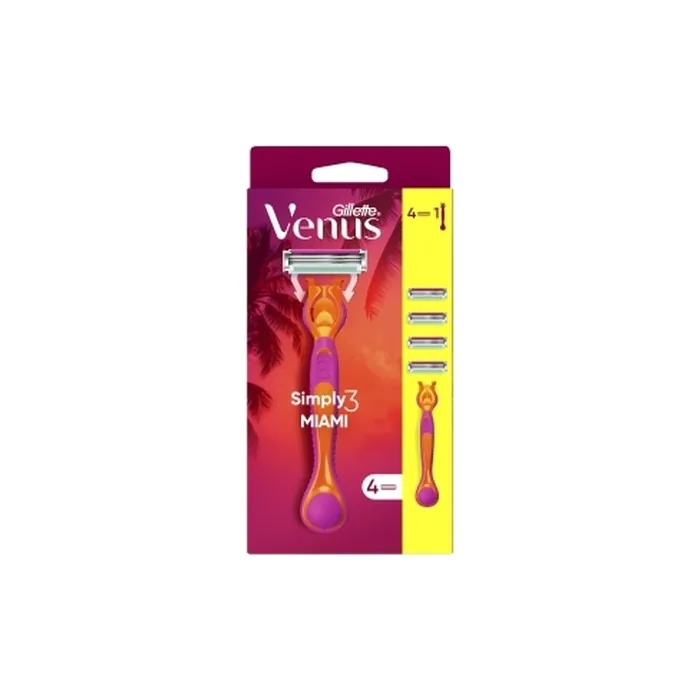 Gillette Venus 3 Sensitive Skin Razor Miami 4 Blades