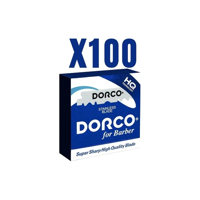 100 Premium Quality DORCO Single Edge Razor Blades - Professional Grade Shaving Blades - Barbers' And Shaving Enthusiasts' Choice - Pack of 100