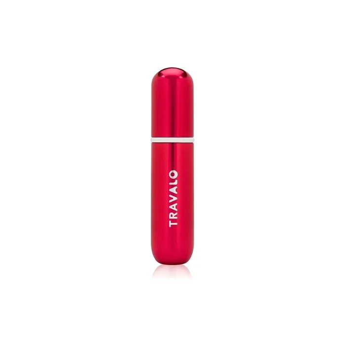 Travalo Classic HD Perfume Atomizer Genie-S TSA Approved Travel Perfume Bottle Refillable Reusable Airtight Easy-Fill Mini Pump Sprayer Lightweight Elegant Design with Volume Window Red 0.17oz