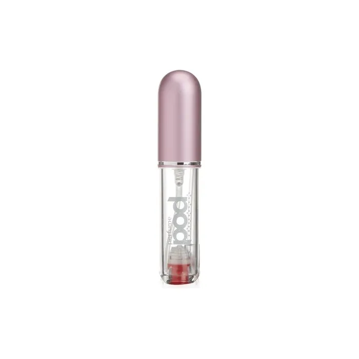 Perfume Pod Clear Refillable Perfume Atomizer with Spray and Genie-S Refill Pink