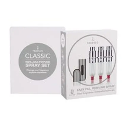 Travalo Classic Hd Set Refilled Flacon 3x5 Ml Case Silver