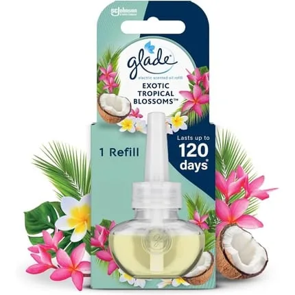 Glade Plug In Air Freshener Refill Electric Scented Oil Room Air Freshener Tropical Blossoms 20ml