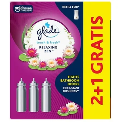 Glade Touch & Fresh Relaxing Zen Air Freshener Refill Set 2+1