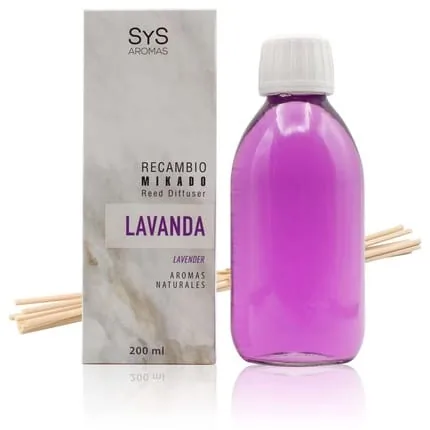 Sys Mikado Lavender Refill 200ml - Long-lasting Natural Fragrance