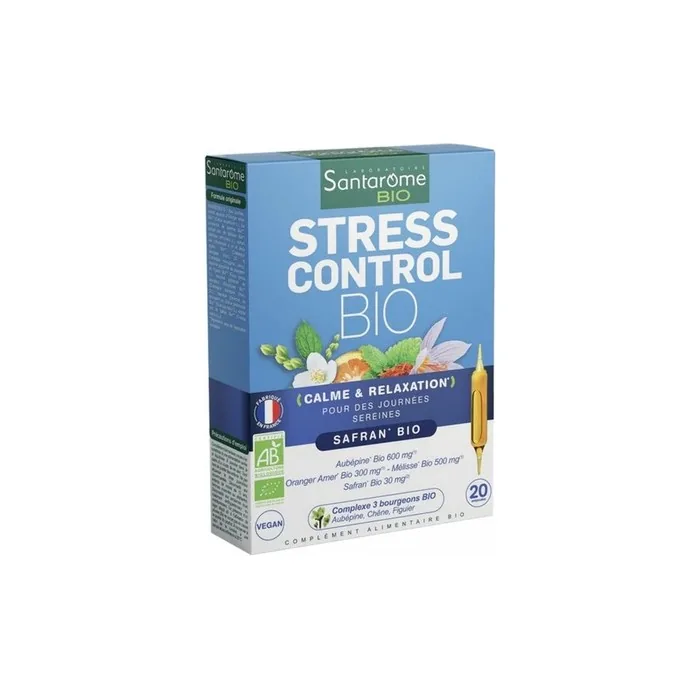 Santarome Stress Control Bio Dietary Supplement 20 Ampoules