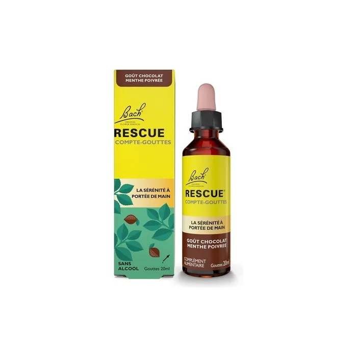 Rescue Chocolate Mint Dropper Alcohol-Free Blend of 5 Flowers