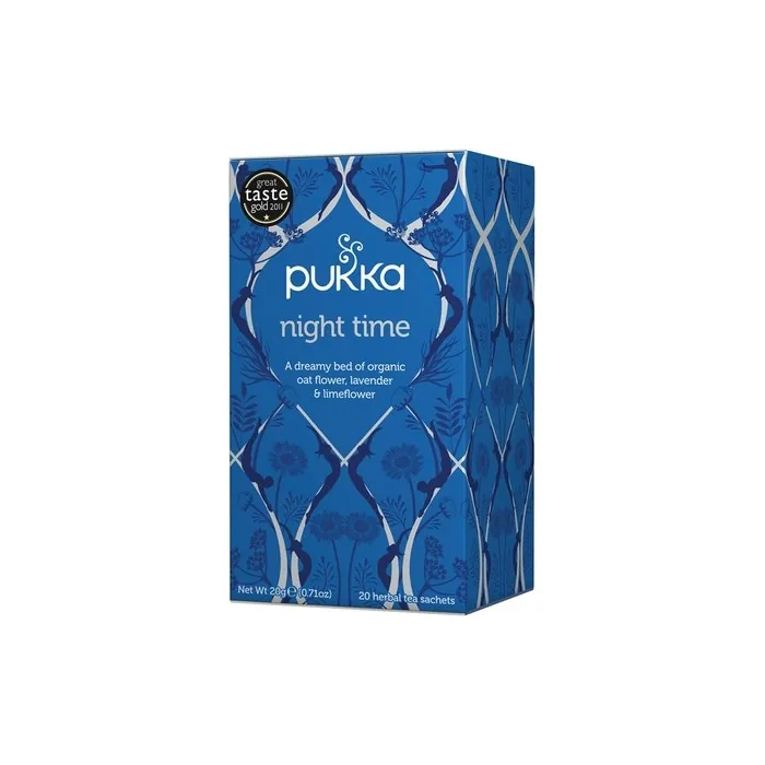 Pukka Night Time Tea Bags: Oat Blossom, Lavender & Lime Blossom