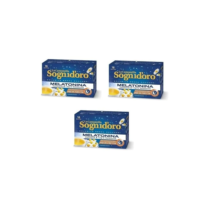Star Sogni d'Oro La Camomilla Solubile con Melatonina Lösliche Kamille mit Melatonin 16 Beutel